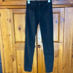 Black American Eagle Outfitters Long Skinny Stretchy Jeans